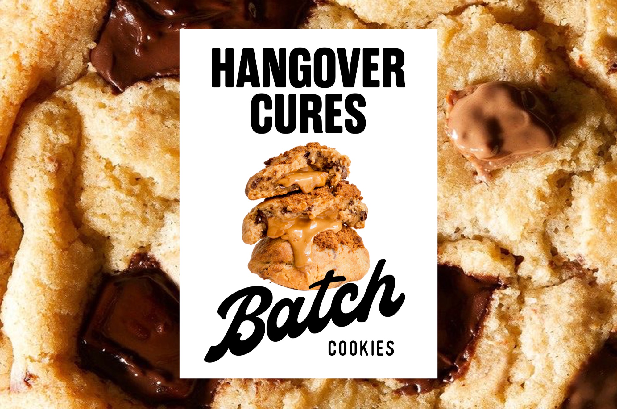 Affiche « Hangover Cures » de Batch Cookies avec le logo lettré